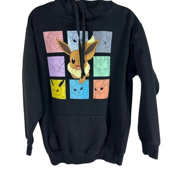 Pokemon Other - Pokemon Eevee Evolutions Hoodie Black Adult Medium Graphic Pullover  Nintendo